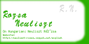 rozsa neuliszt business card